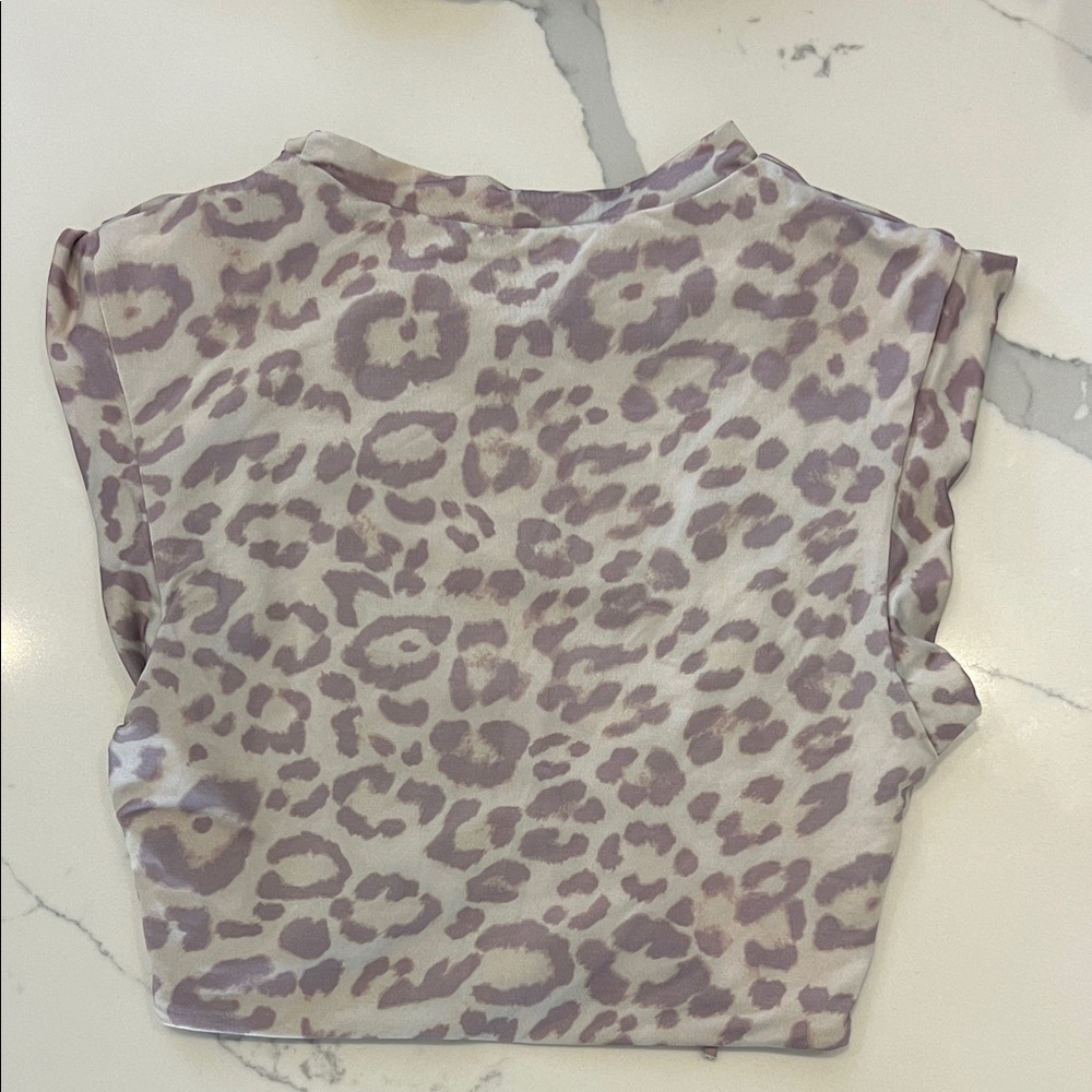 Frankie’s Bikini Leopard Print Lace-Up Top - Picture 3 of 3